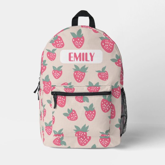 Erdbeervorschulrucksack Bedruckter Rucksack (Vorderseite)