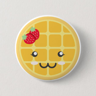 Erdbeerwaffel Button