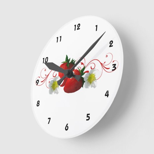 ErdbeerWanduhr Runde Wanduhr (Winkel)