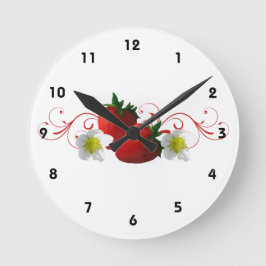 ErdbeerWanduhr Runde Wanduhr