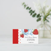 Erdbeerwasser-Spritzen-Visitenkarte Visitenkarte (Stehend Vorderseite)