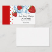 Erdbeerwasser-Spritzen-Visitenkarte Visitenkarte (Vorne/Hinten)