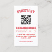 Erdbeerwirbel mit QR-Code Visitenkarte (Rückseite)