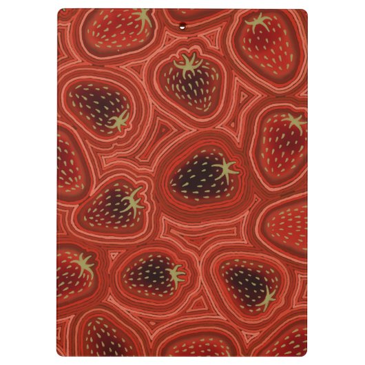 Erdbeerwirbel-Spirale  Klemmbrett (Rückseite)