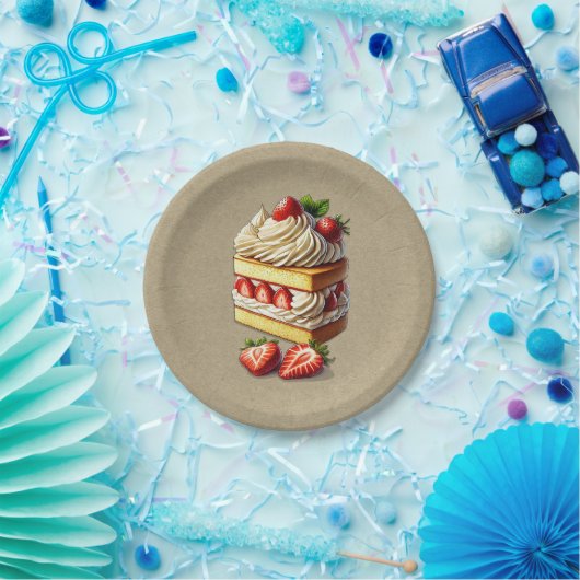 Erdbeerzapfel (Slice) Pappteller (Party)