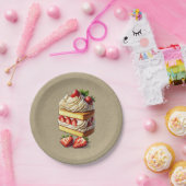 Erdbeerzapfel (Slice) Pappteller (Party)