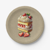 Erdbeerzapfel (Slice) Pappteller (Vorderseite)