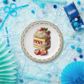 Erdbeerzapfel (Slice) Pappteller (Party)