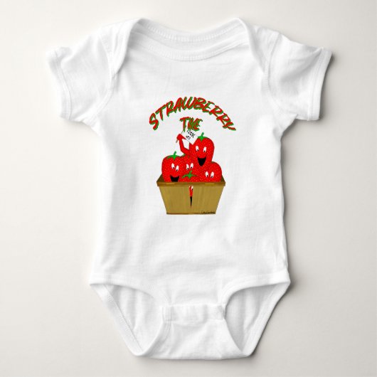 Erdbeerzeit! Baby Strampler (Vorderseite)