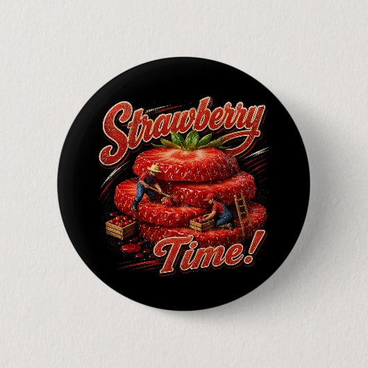 Erdbeerzeit! Button (Vorderseite)