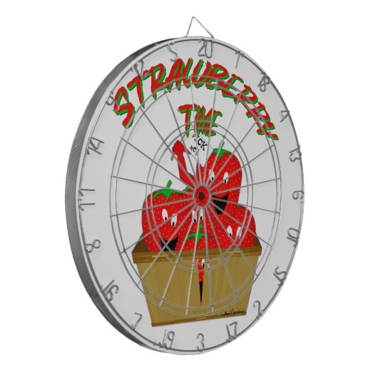 Erdbeerzeit! Dartscheibe (Vorderseite Links)