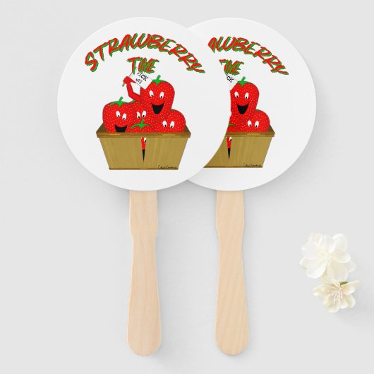 Erdbeerzeit! Fächer (Vorne und Hinten)