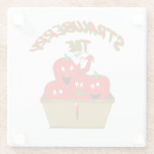 Erdbeerzeit! Glasuntersetzer (Rückseite)