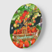 Erdbeerzeit Große Wanduhr (Winkel)