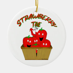 Erdbeerzeit! Keramik Ornament