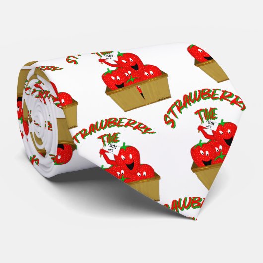 Erdbeerzeit! Krawatte (Gerollt)