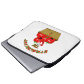 Erdbeerzeit! Laptopschutzhülle (Vorne Knopf)