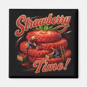 Erdbeerzeit! Magnet