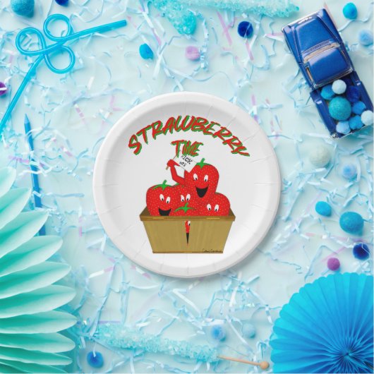 Erdbeerzeit! Pappteller (Party)