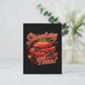 Erdbeerzeit! Postkarte (Stehend Vorderseite)