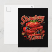 Erdbeerzeit! Postkarte (Vorne/Hinten)