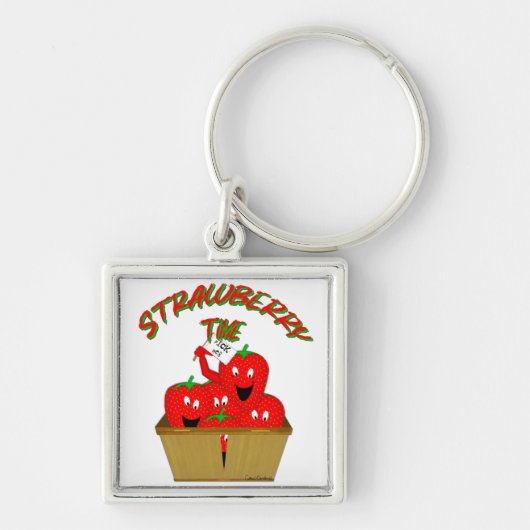Erdbeerzeit! Schlüsselanhänger (Vorne)
