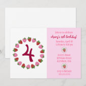 Erdbeerzirk Einladung (Vorne/Hinten)