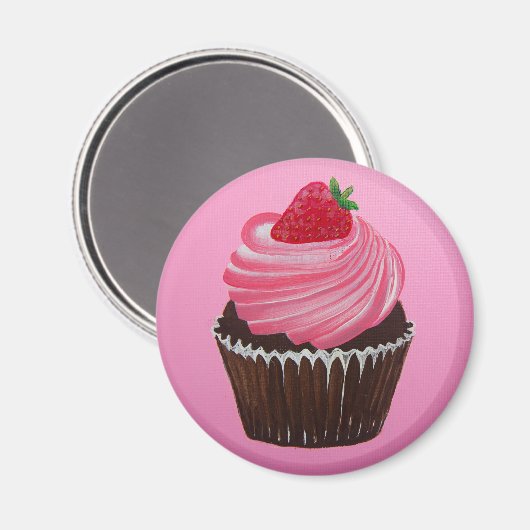 Erdbeerzucker Magnet (Vorderseite/Rückseite)