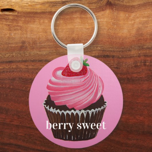 Erdbeerzucker Schlüsselanhänger (Vorderseite)