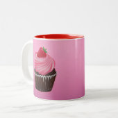 Erdbeerzucker Zweifarbige Tasse (Vorderseite Links)