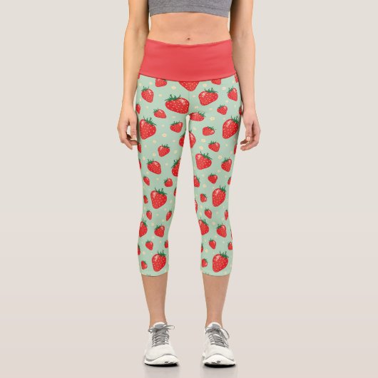 Erdberry Mint Summer Capri Leggings (Vorderseite)