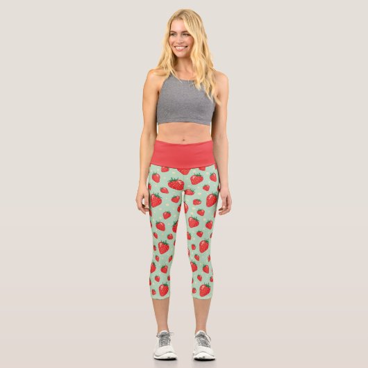 Erdberry Mint Summer Capri Leggings (Vorderseite)