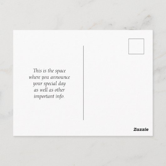 Erdbevorstehendes Ereignis Postkarte (Rückseite)