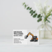 Erdbewegung | Baufahrzeug Visitenkarte (Stehend Vorderseite)