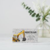 Erdbewegung | Baumaschinen Terminkarte (Stehend Vorderseite)