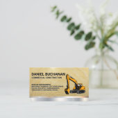 Erdbewegung | Holzmetall Visitenkarte (Stehend Vorderseite)