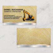 Erdbewegung | Holzmetall Visitenkarte (Vorne/Hinten)