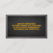 Erdbewegung | Konstruktionslogo Visitenkarte (Rückseite)