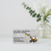 Erdbewegungsfahrzeug | Bau | Beton Visitenkarte (Stehend Vorderseite)