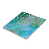 Erdblase - blaues Grün abstrakt Fliese (Seite)