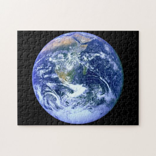 Erdblau-Marmor Puzzle (Horizontal)