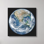 Erdblau Marmor Wrapped Canvas Leinwanddruck (Vorderseite)