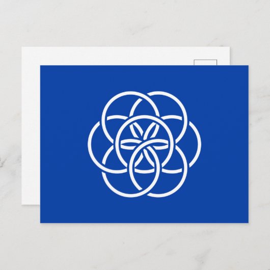 Erdblaue Planetenflagge Terrakos Symbol der Mensch Postkarte (Vorne/Hinten)