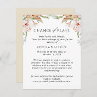 Erdblüten Beige Änderung der Pläne Hochzeit