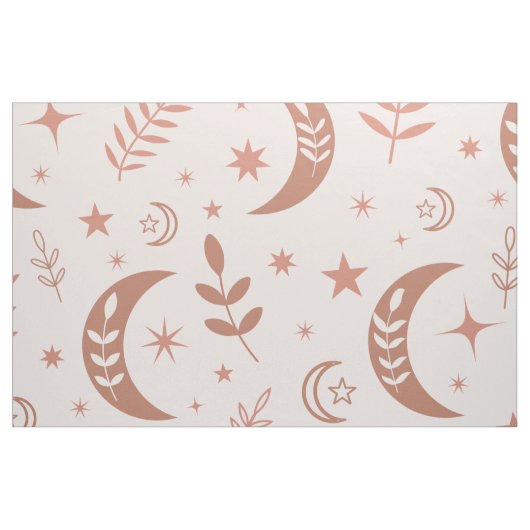 Erdbohmondmuster mit Sternen und Blätter Stoff (Fat Quarter (45,7 x 55,9 cm))
