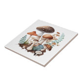 Erdbraun-neutraler Wald-Pilzkern Fliese (Seite)