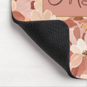 Erdbraune florale bemalte mousepad (Ecke)