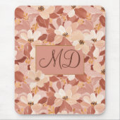 Erdbraune florale bemalte mousepad (Vorne)