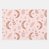 Erdbraunes bohobormondmuster auf Sahne Geschenkpapier Set (Vorderseite 3)