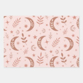 Erdbraunes bohobormondmuster auf Sahne Geschenkpapier Set (Vorderseite 2)